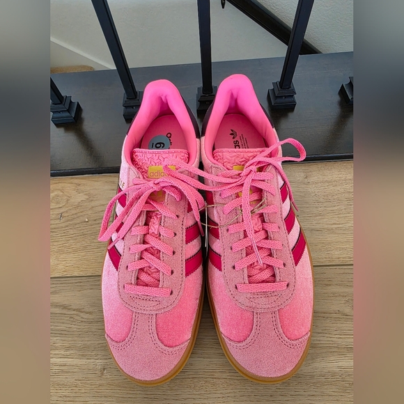 NWT Adidas Gazelle Bold J Women's Pink Sneakers 6 But Fits Like 6.5-7 - Picture 2 of 10